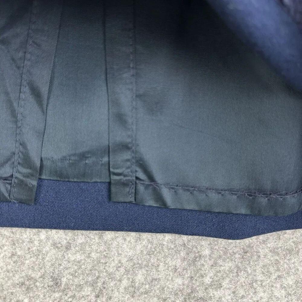 VTG Pendleton Skirt Womens 12 Navy Wool Pleated Lined Office Academia USA Made